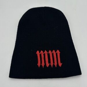 VTG 90s MARILYN MANSON Against All Gods Beanie Head Cap Rock Grunge RARE